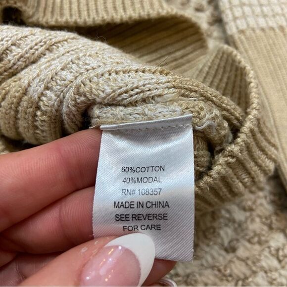 Ladies Evereve Brand Kiki‎ Cardigan Oatmeal and Beige Color Size XS - Picture 13 of 13
